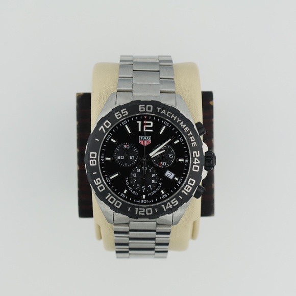 Tag Heuer CAZ1010.BA0842 Mens Formula 1 Watch Black Silver Chronograph Stainless - Picture 2 of 16